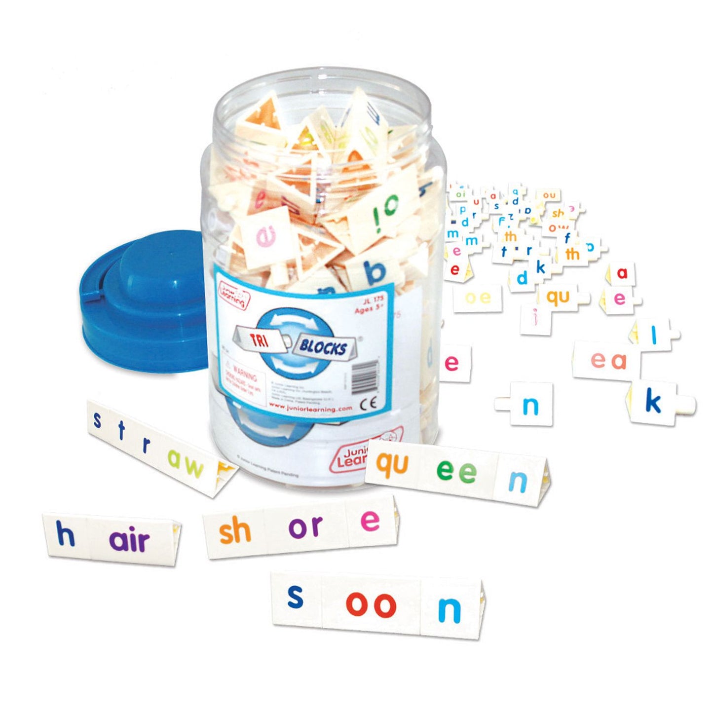 Junior Learning Tri-Blocks Tub Word Building Set