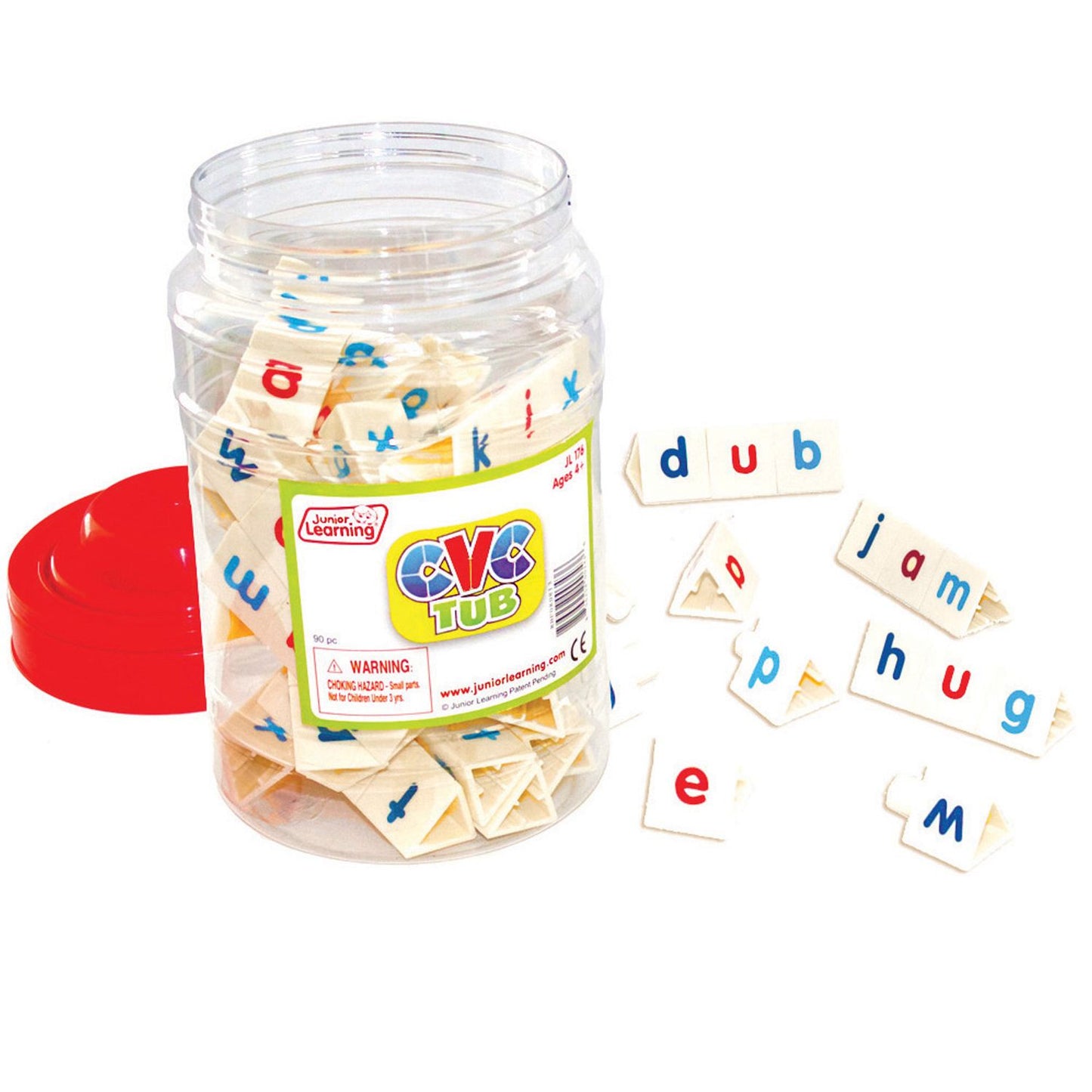 Junior Learning CVC Tri-Blocks Tub Word Building Set
