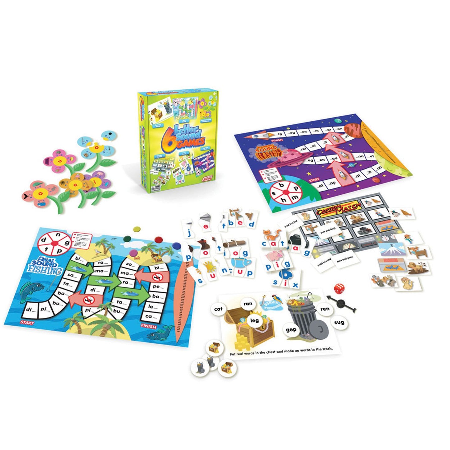 Junior Learning Letter Sound Games - Set of 6 Different Letter Sounds Games