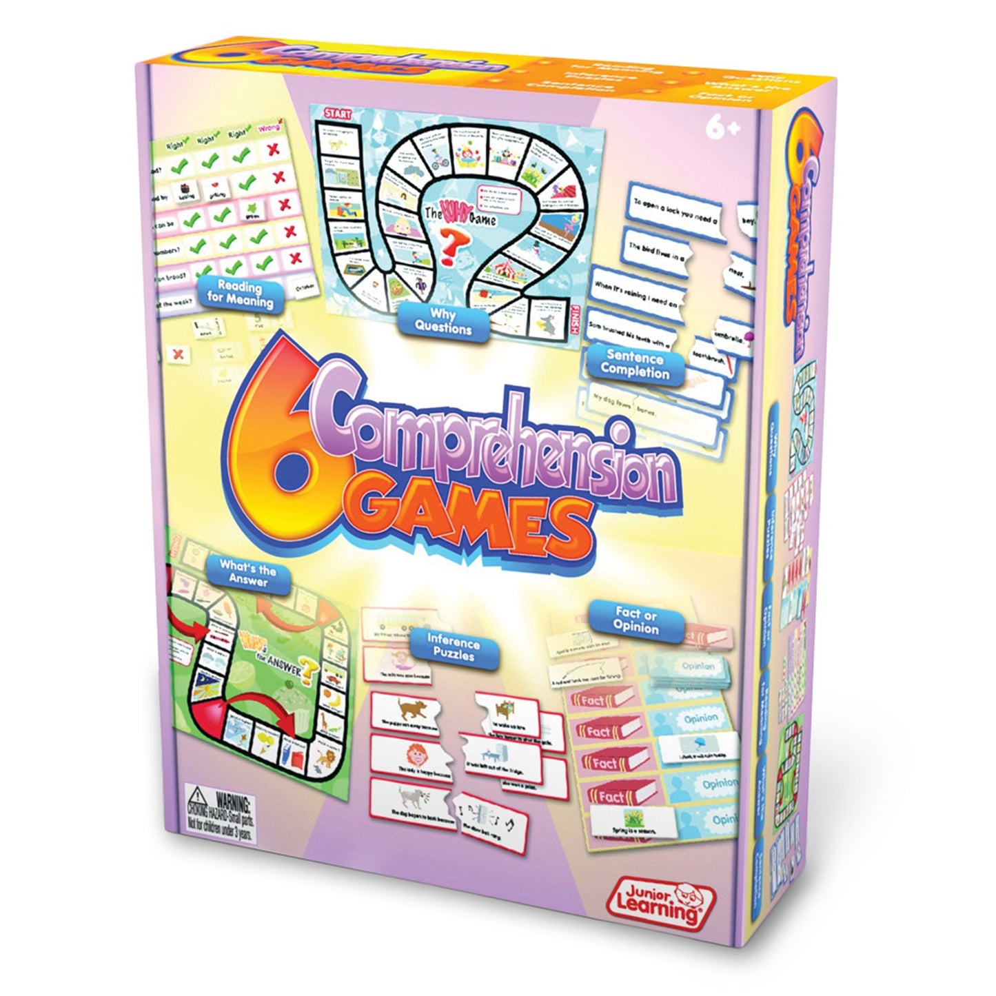 Junior Learning Comprehension Games - Set of 6 Different Games