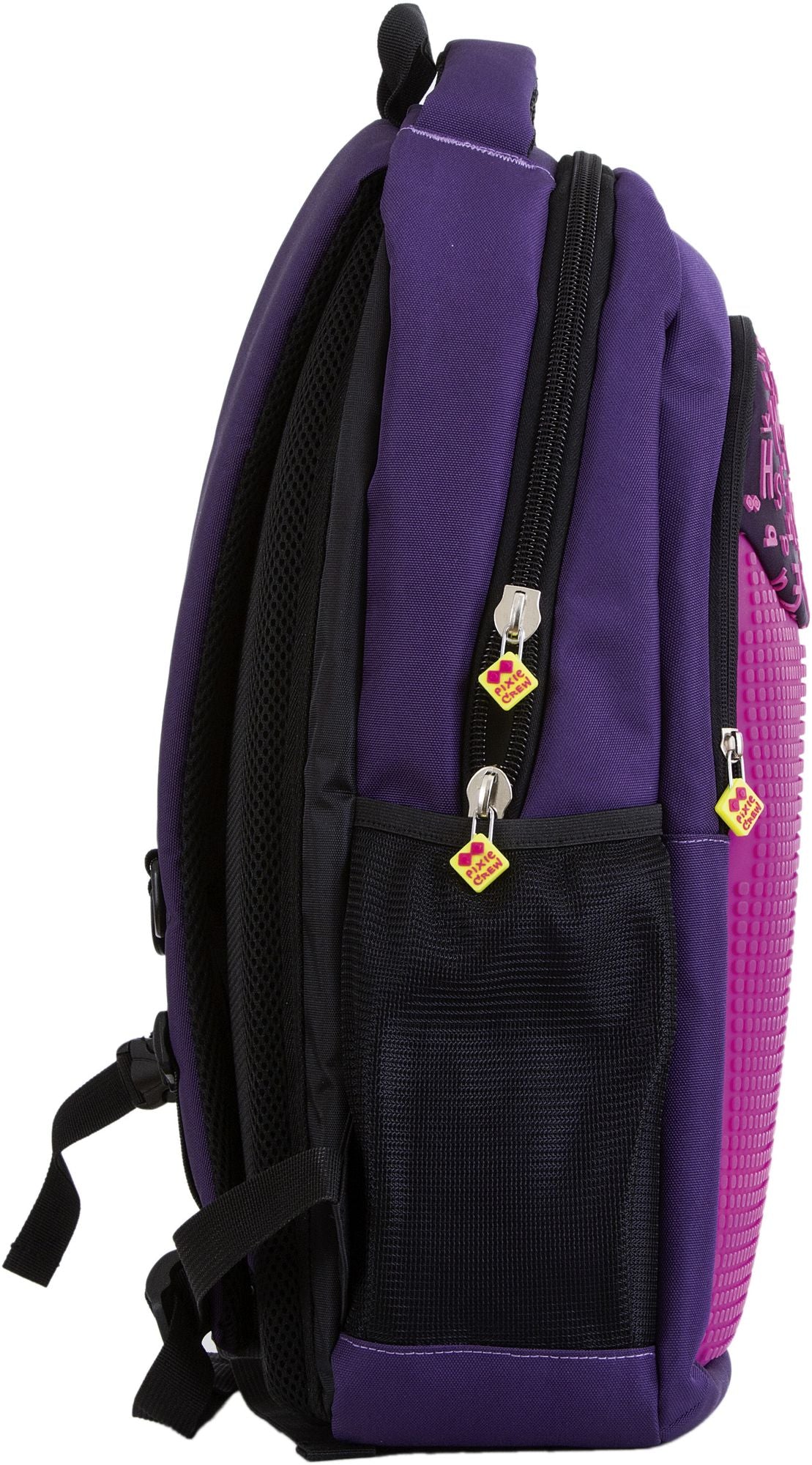 Pixie Student Purple Backpack with 3D Fuschia Letters