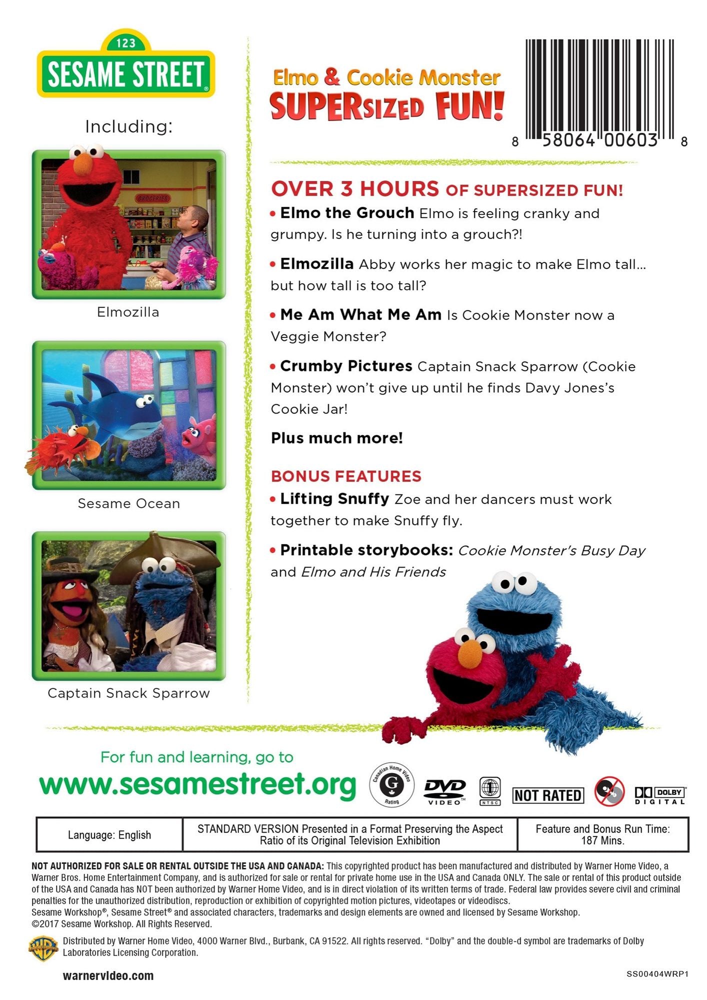 Sesame Street: Elmo And Cookie Monster Supersized Fun