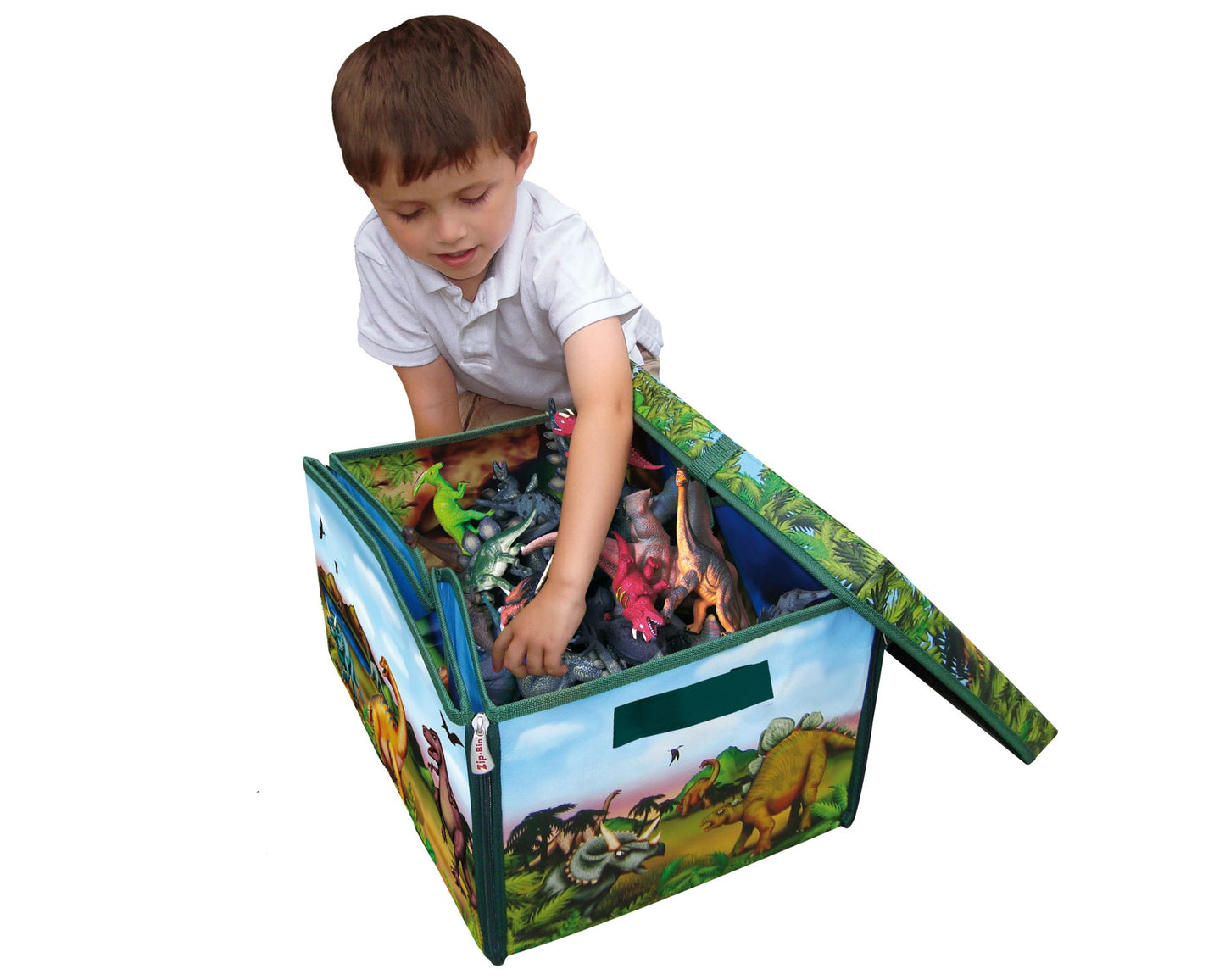 Neat-Oh!¿ ZipBin¿ 160 Dinosaur Collector Toy Box & Play set w/2 dinosaurs