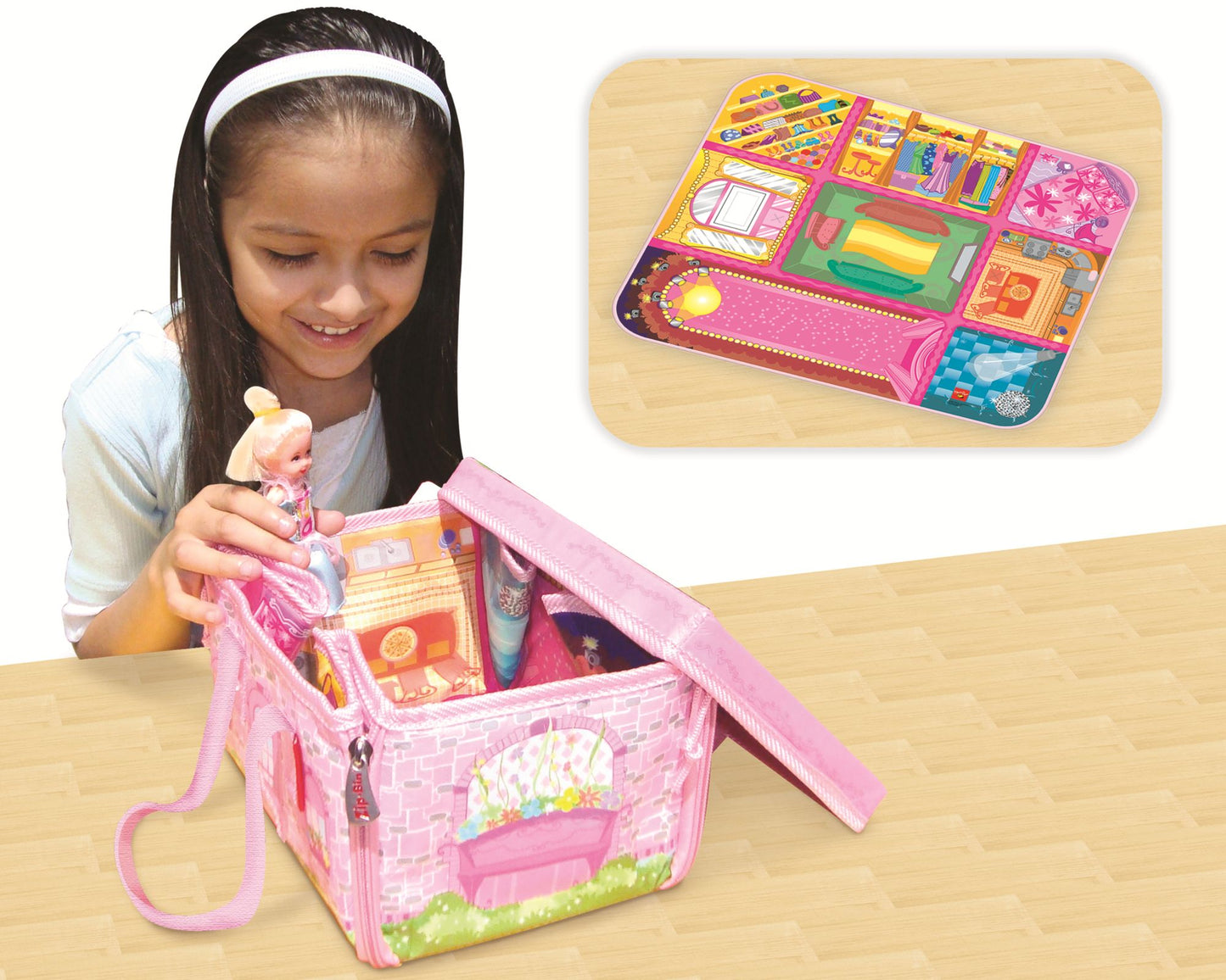 Neat-Oh!¿ ZipBin¿ Everyday Princess? 50 Doll Mini Mansion w/ 1 Doll
