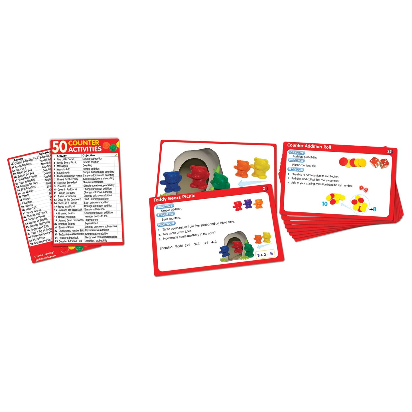 Junior Learning 50 Counter Activities Learning Set