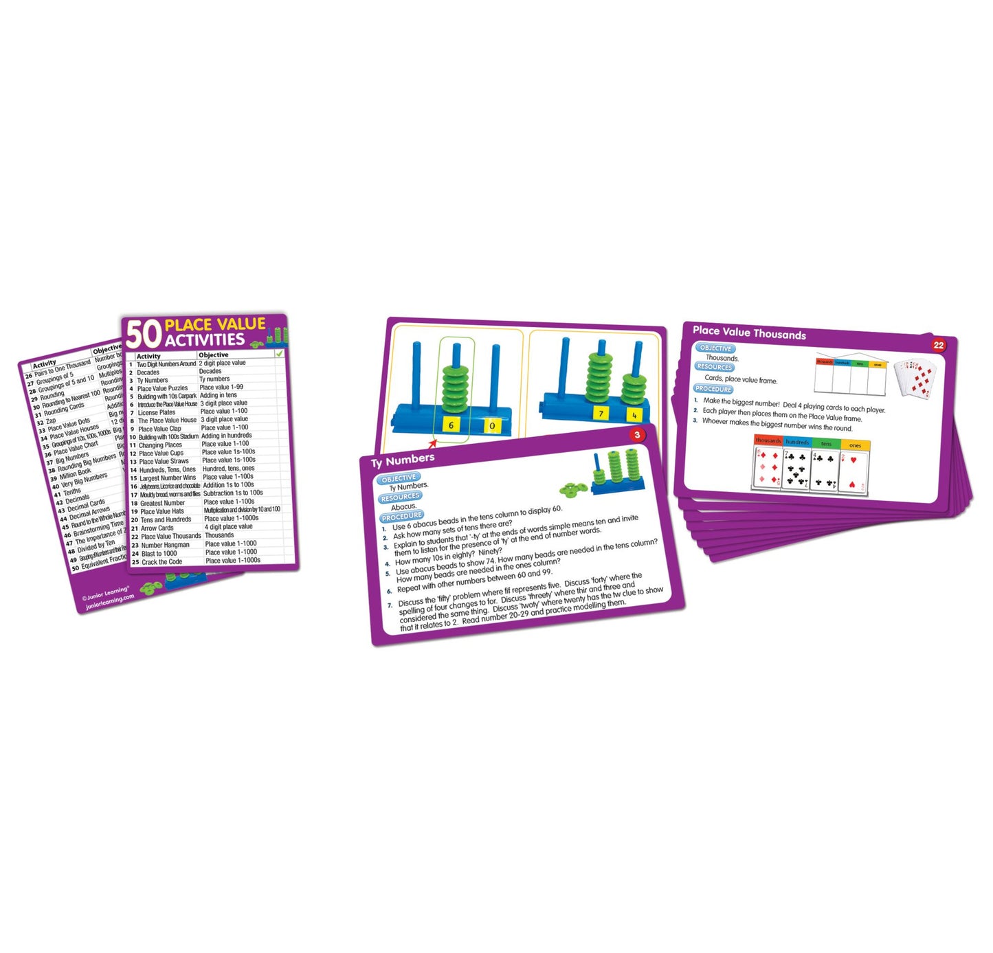 Junior Learning 50 Place Value Activities Learning Set
