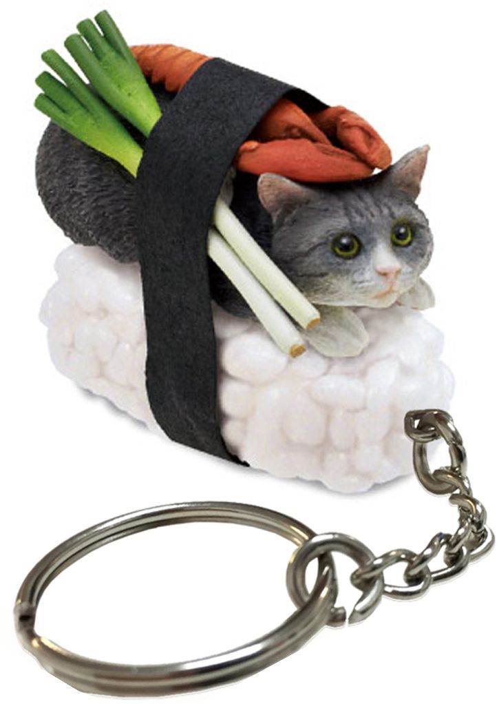 Cat Sushi Keychain
