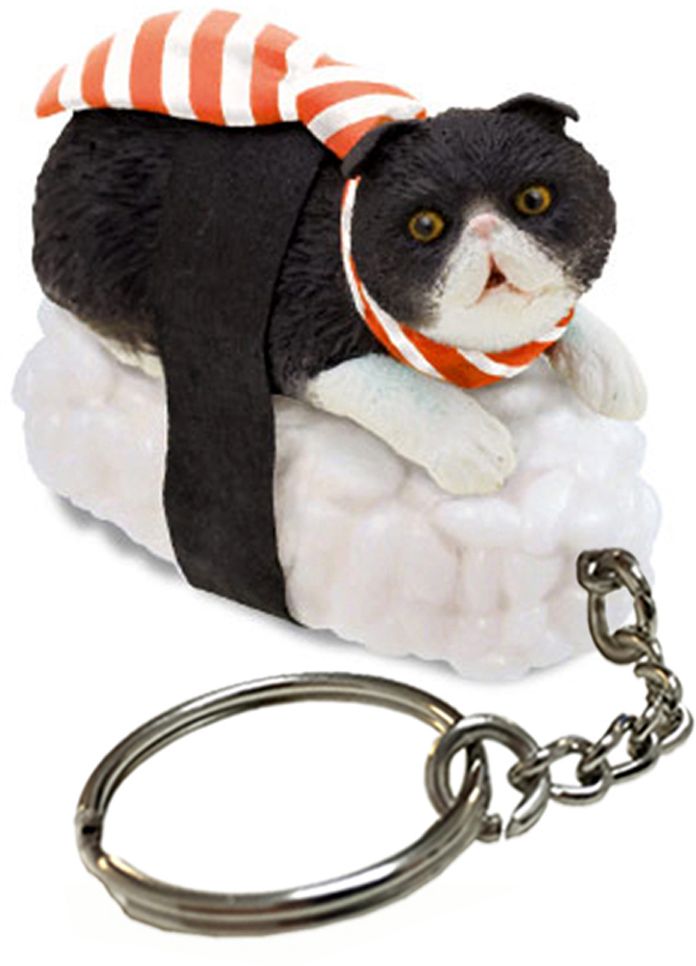 Cat Sushi Keychain