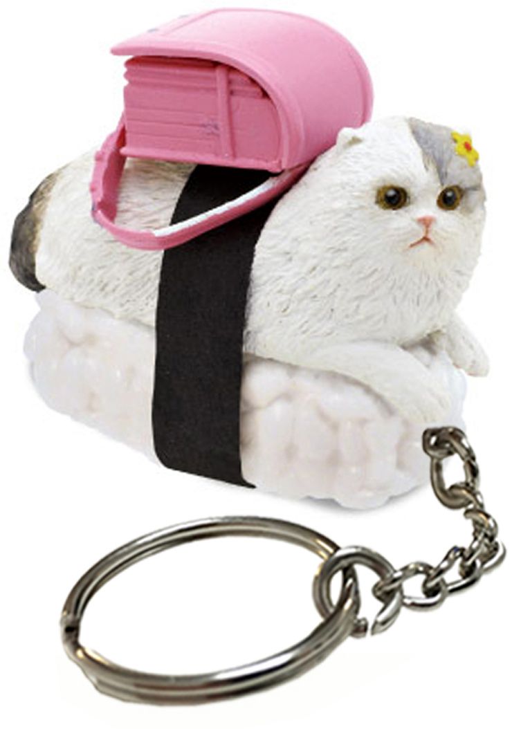 Cat Sushi Keychain