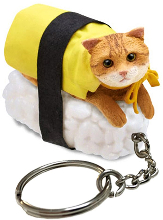 Cat Sushi Keychain