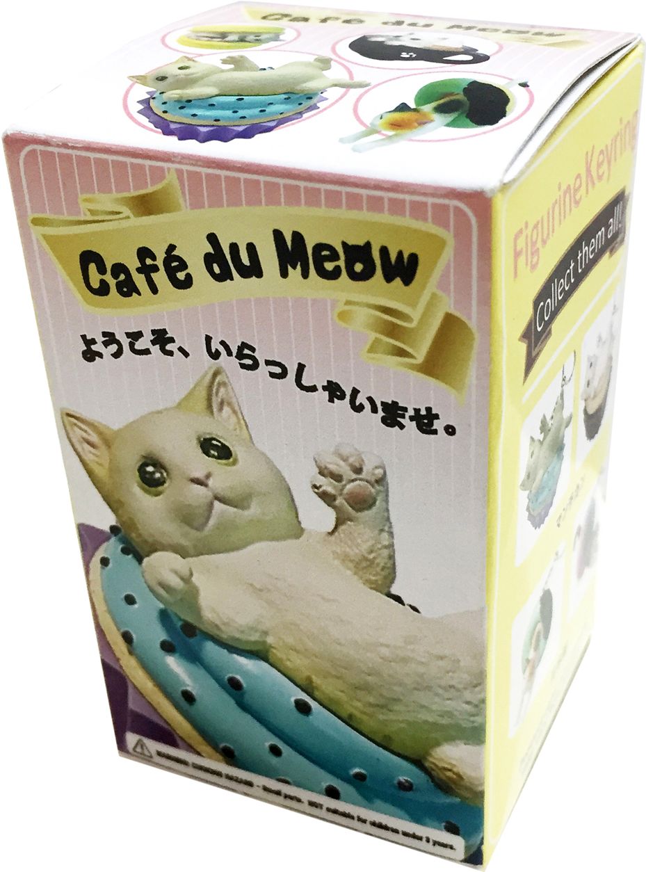 "Cafe Du Meow" Cat Keychain Collectible Figure Mystery Blind Box