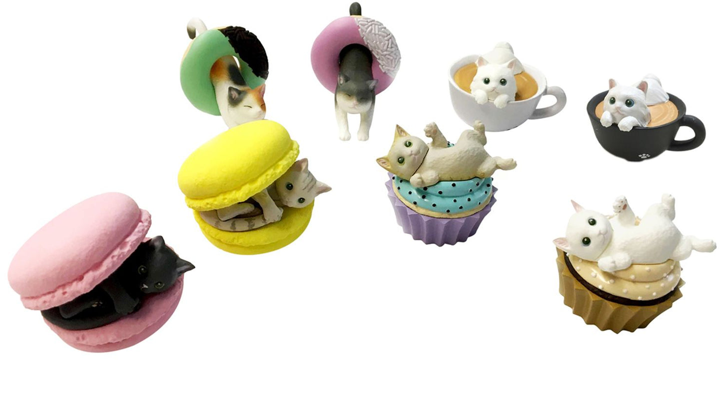 "Cafe Du Meow" Cat Keychain Collectible Figure Mystery Blind Box