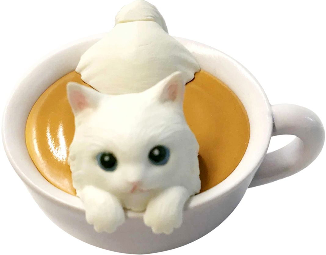 "Cafe Du Meow" Cat Keychain Collectible Figure Mystery Blind Box