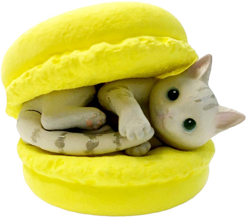 "Cafe Du Meow" Cat Keychain Collectible Figure Mystery Blind Box