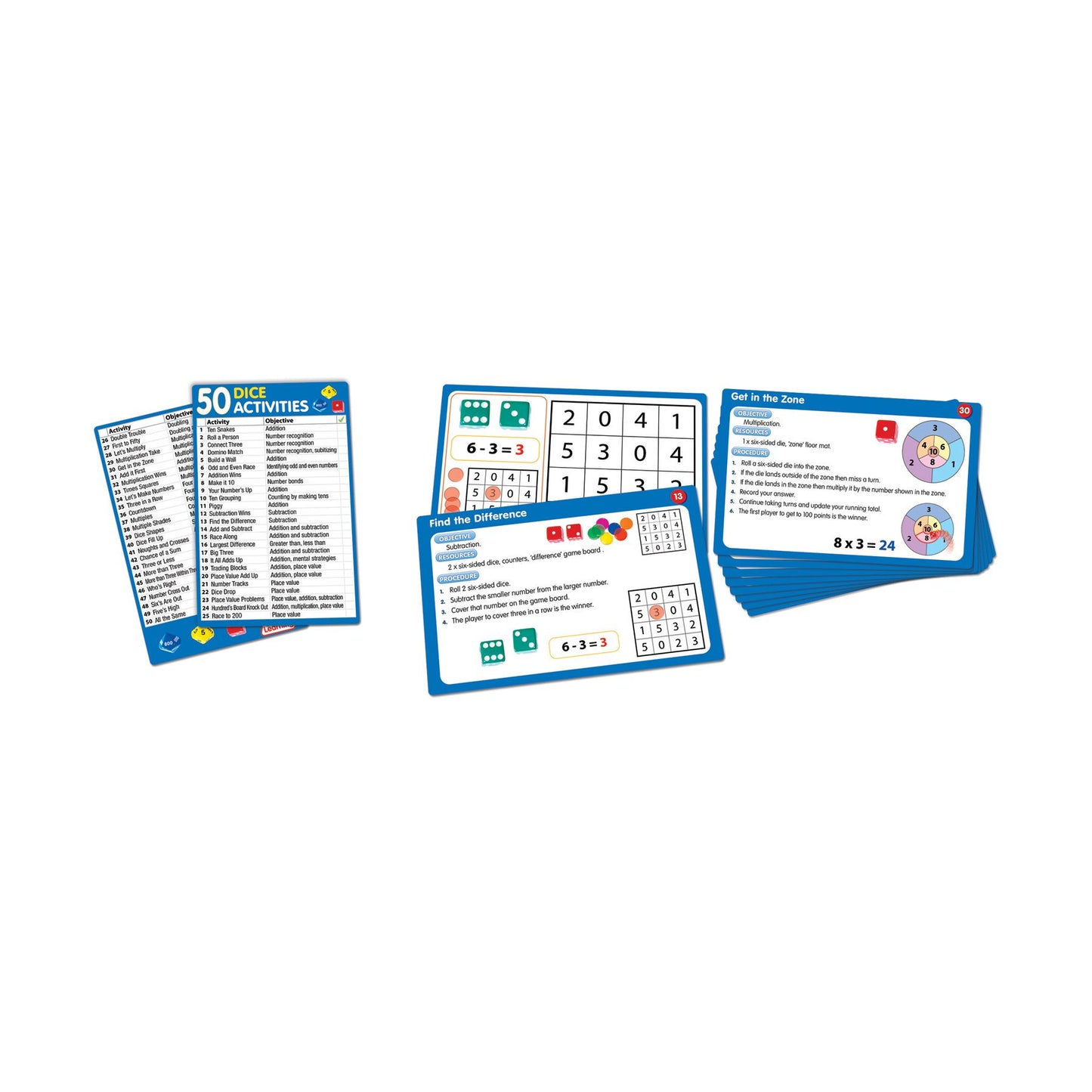Junior Learning - 50 Dice Activities Learning Game
