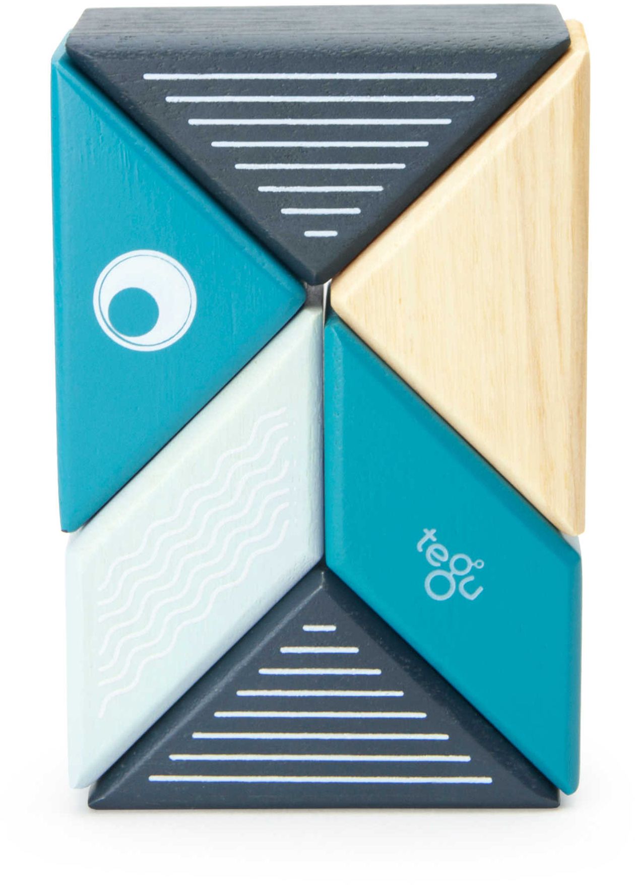 Tegu Whale Travel Pal Building and Stacking Toys