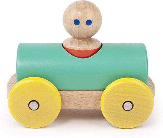 Magnetic Racer Teal & Yellow