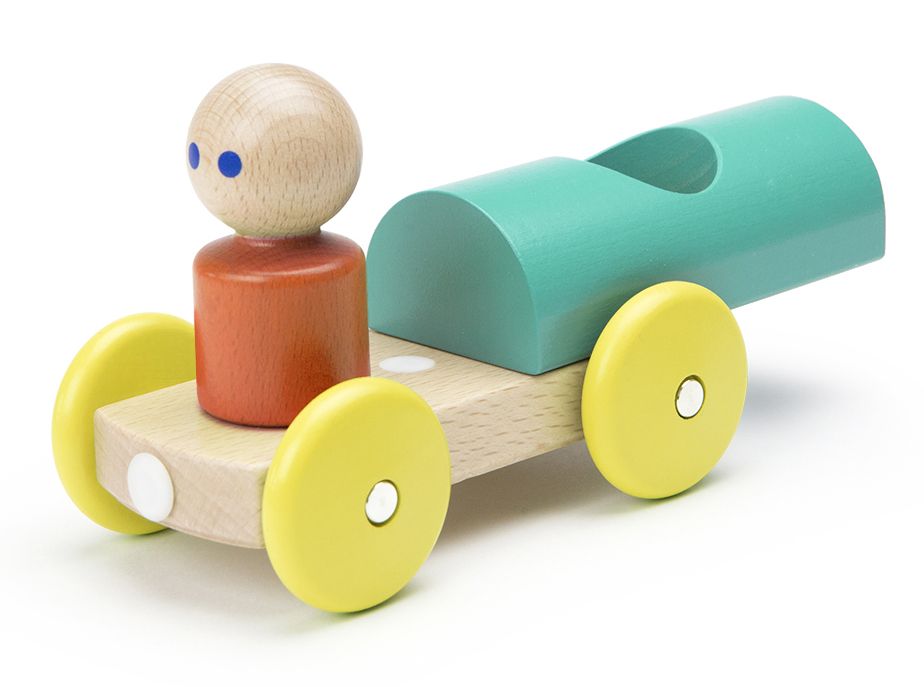 Magnetic Racer Teal & Yellow