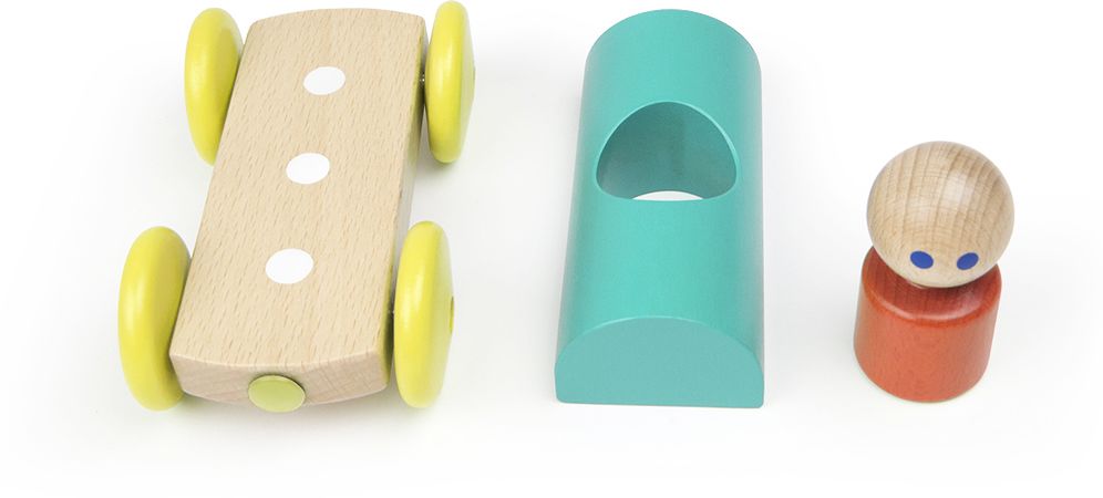 Magnetic Racer Teal & Yellow