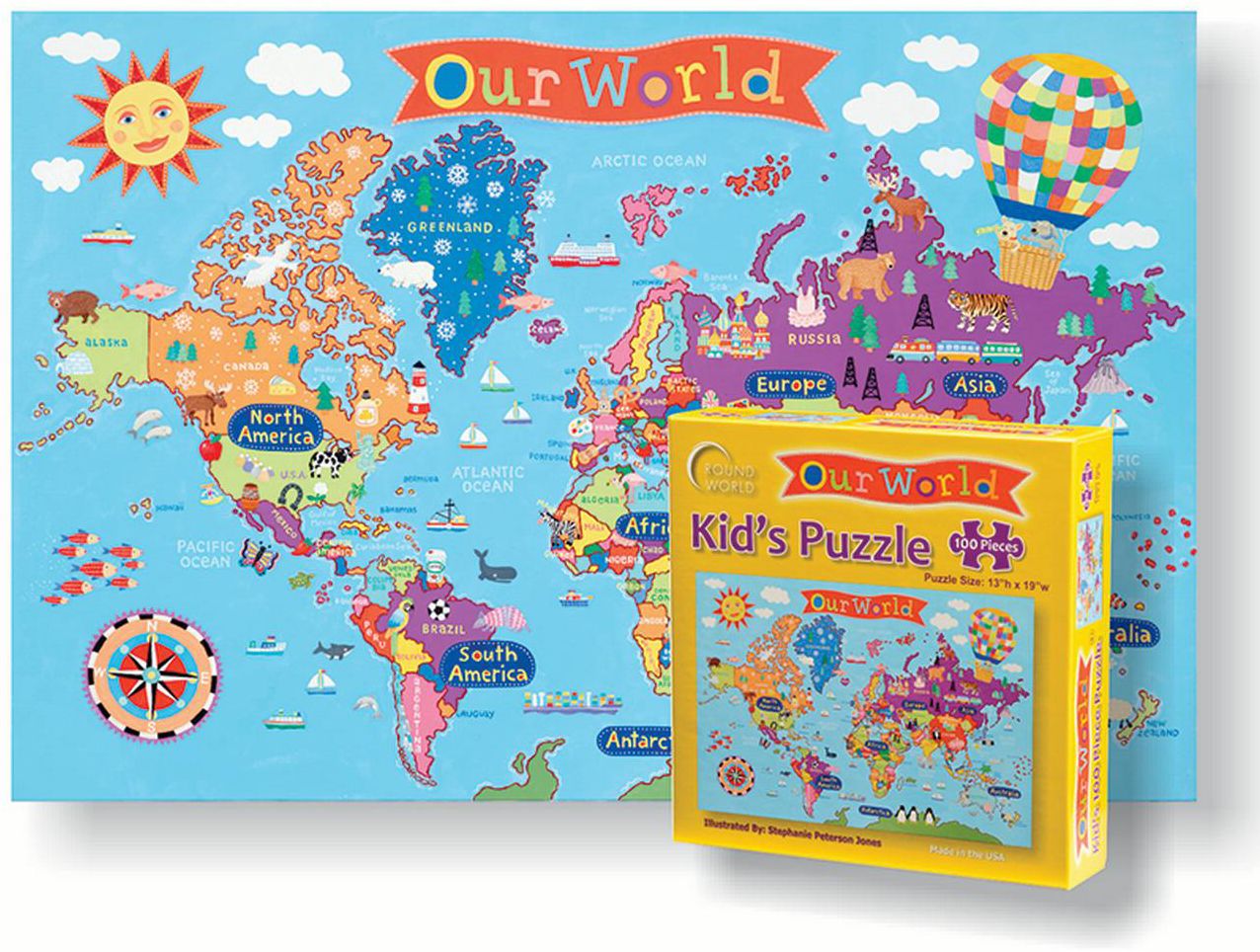 Kid's 100 Piece World Puzzle