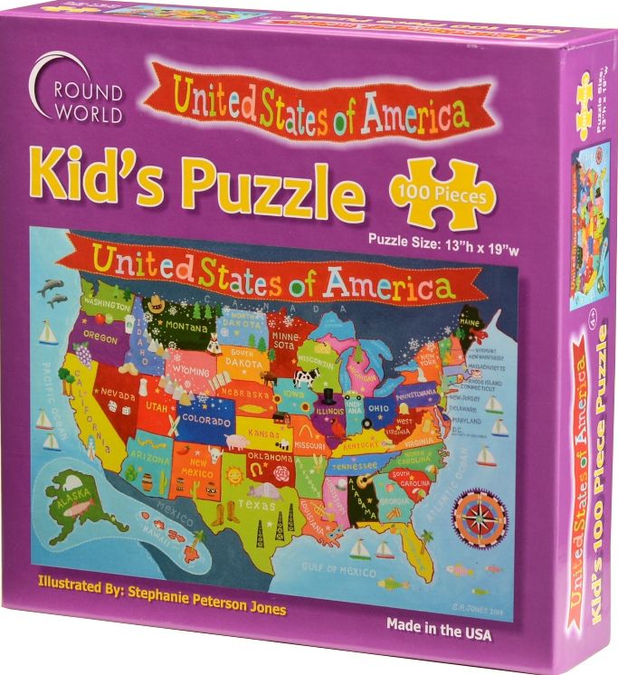 Kid's 100 Piece USA Puzzle