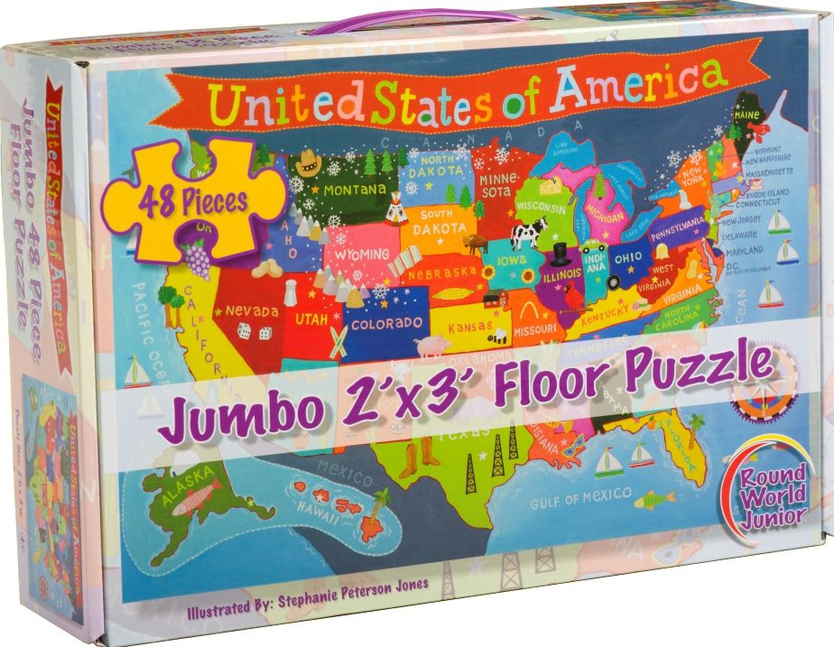 Kid's United States Jumbo 48 Piece Floor Puzzle