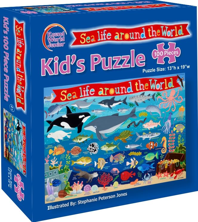 Kid's 100 Piece Sea Life Around the World Puzzle
