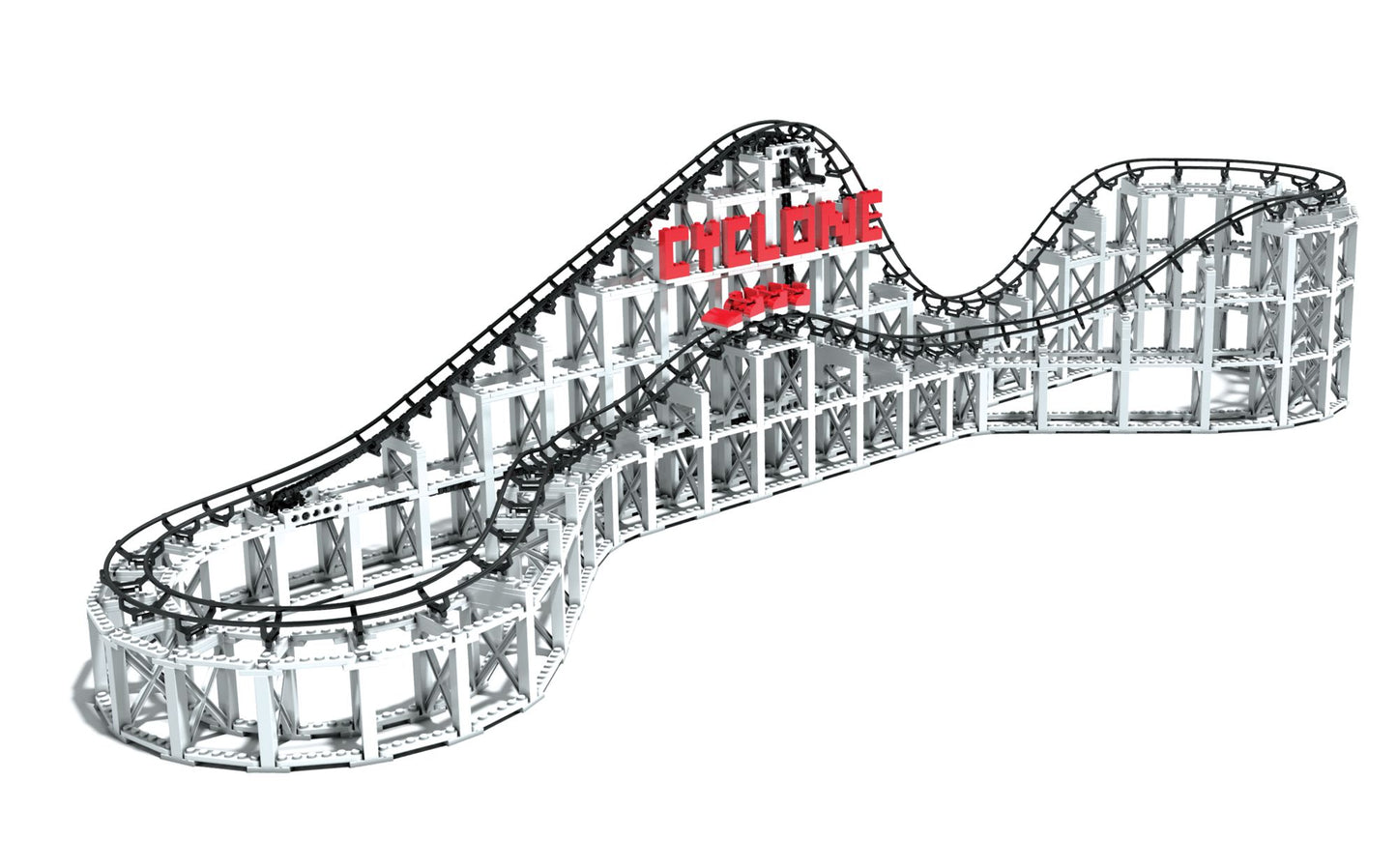 CDX Blocks Brick Construction Cyclone Roller Coaster Building Set