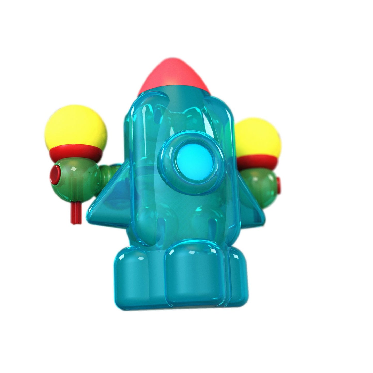 Lite Poppers STEM Learning Build a Rocket Kit- LED Light, Build and Play Model Car Construction Toy with USB Powered LED Base