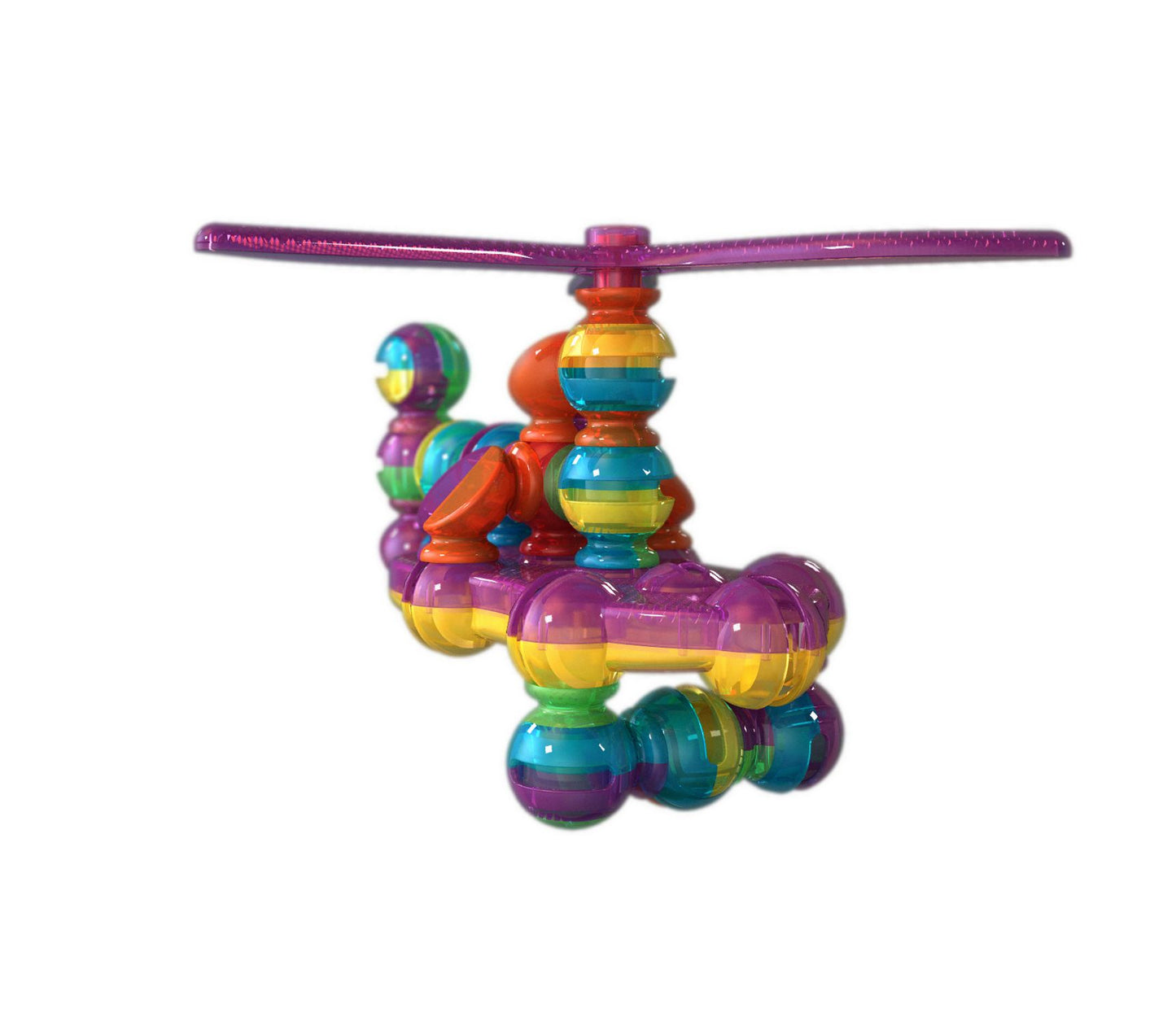 Lite Poppers STEM Learning 3 in 1 Helicopter Construction Toy Kit- LED Light, Build and Play Model Helicopters- Create 3 Helicopters