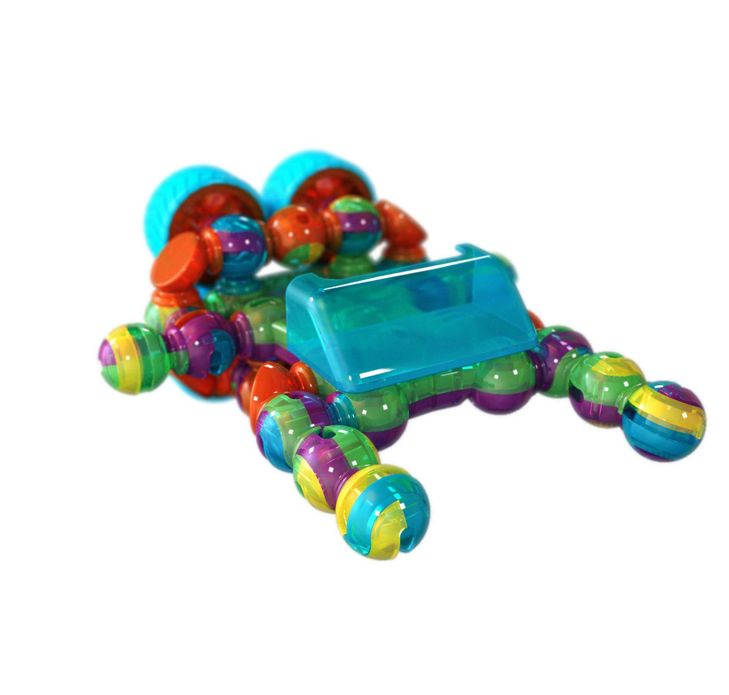 Lite Poppers STEM Learning 4 in 1 Car Construction Toy Kit- LED Light, Build and Play Model Cars- Creates 4 Cars