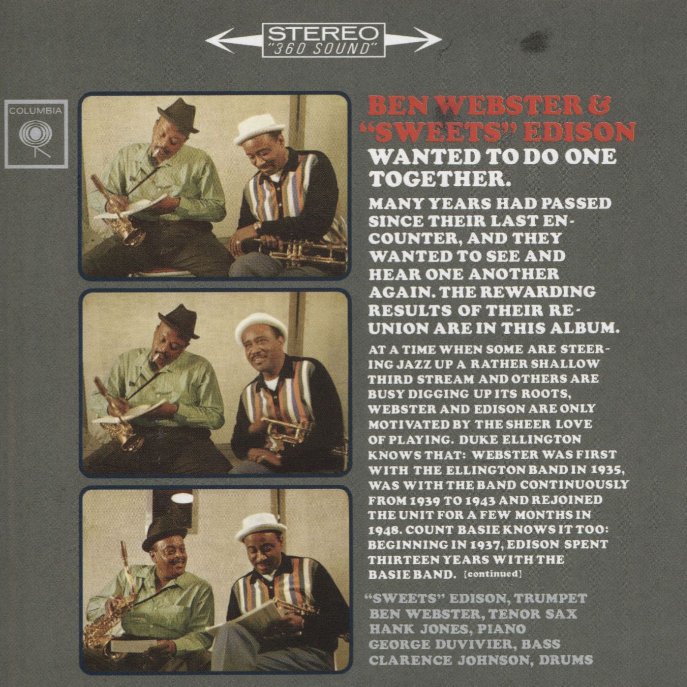 BEN WEBSTER & SWEETS EDISON