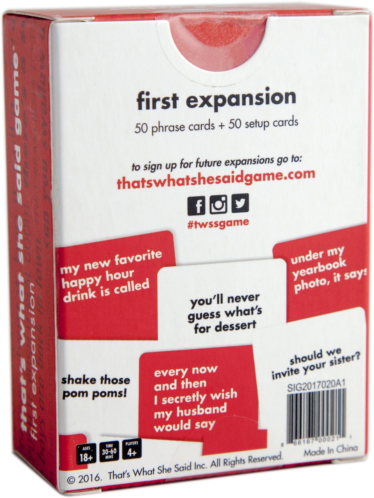 That's What She Said: First Expansion