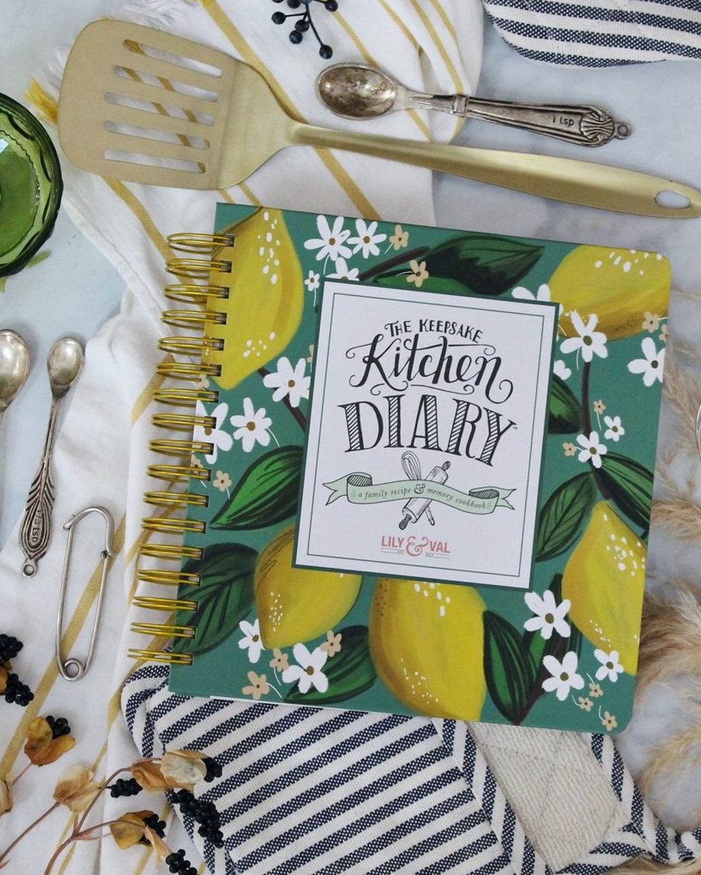 The Keepsake Kitchen Diary by Lily & Val - Kitchen Lemons Cover