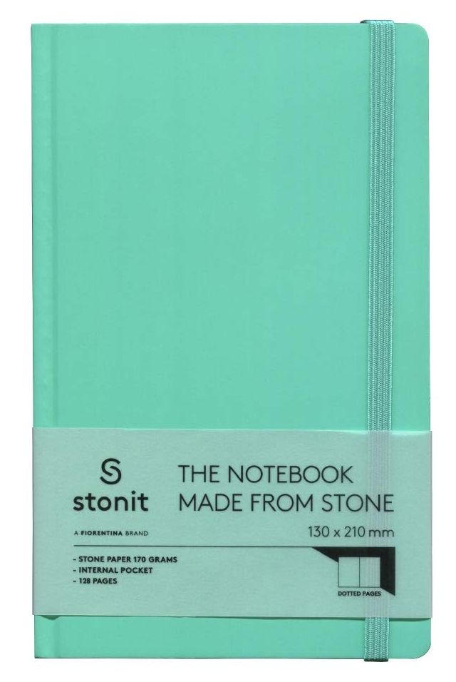 Stonit Stone Paper Notebook 5x8 Dot Grid Pages Mint