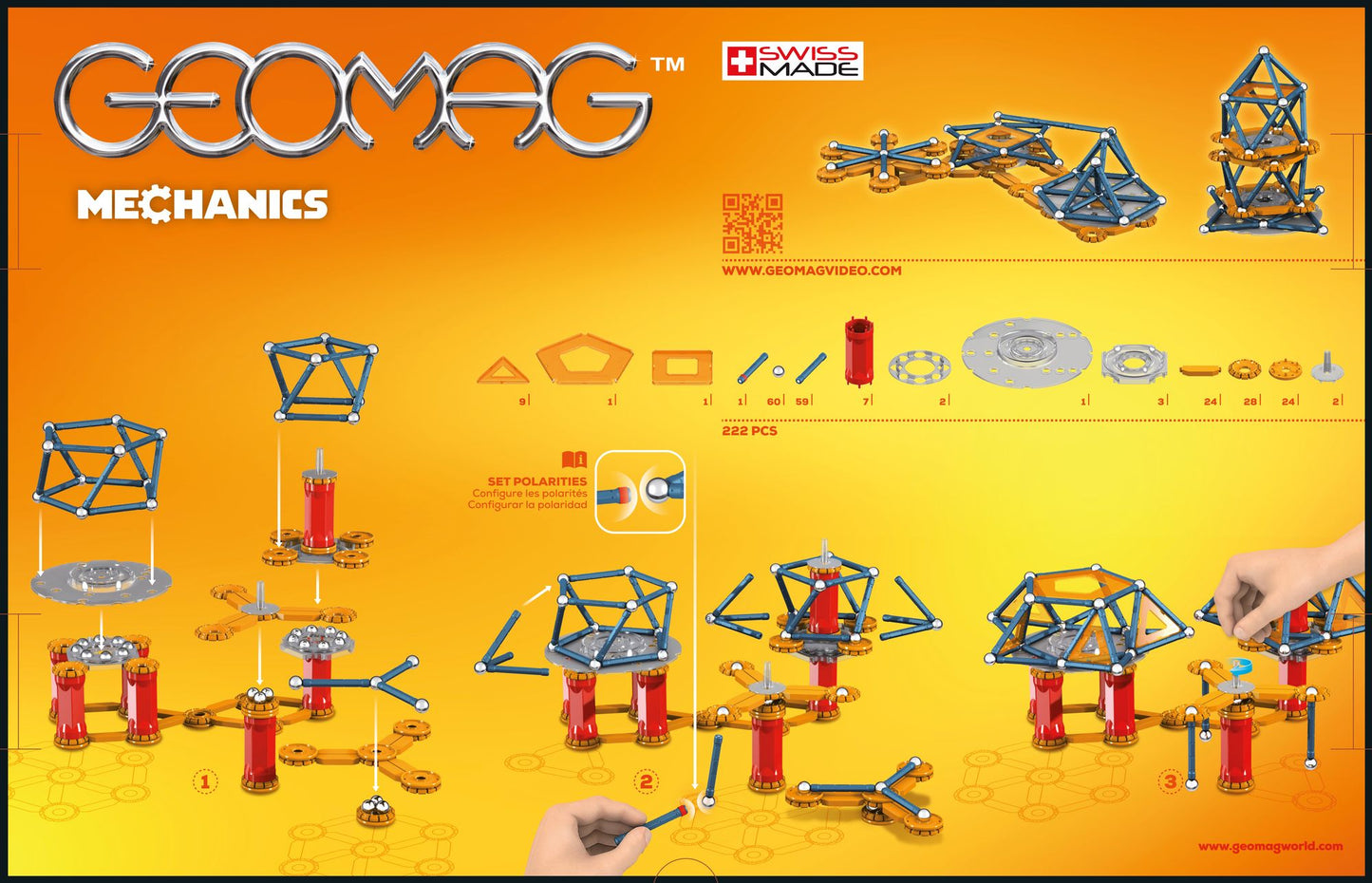 Geomag Mechanics 222 Piece Construction Set