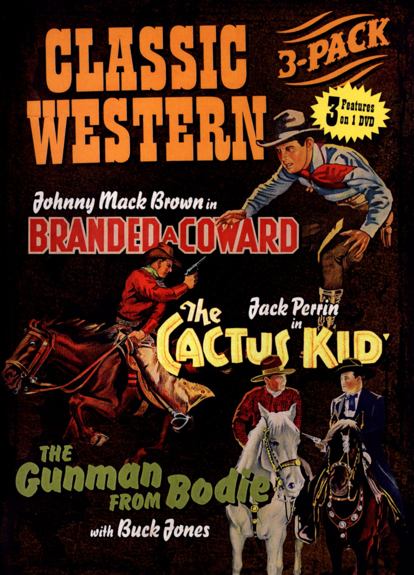Classic Western 3-Pack: Branded a Coward/The Cactus Kid/The Gunman from Bodie