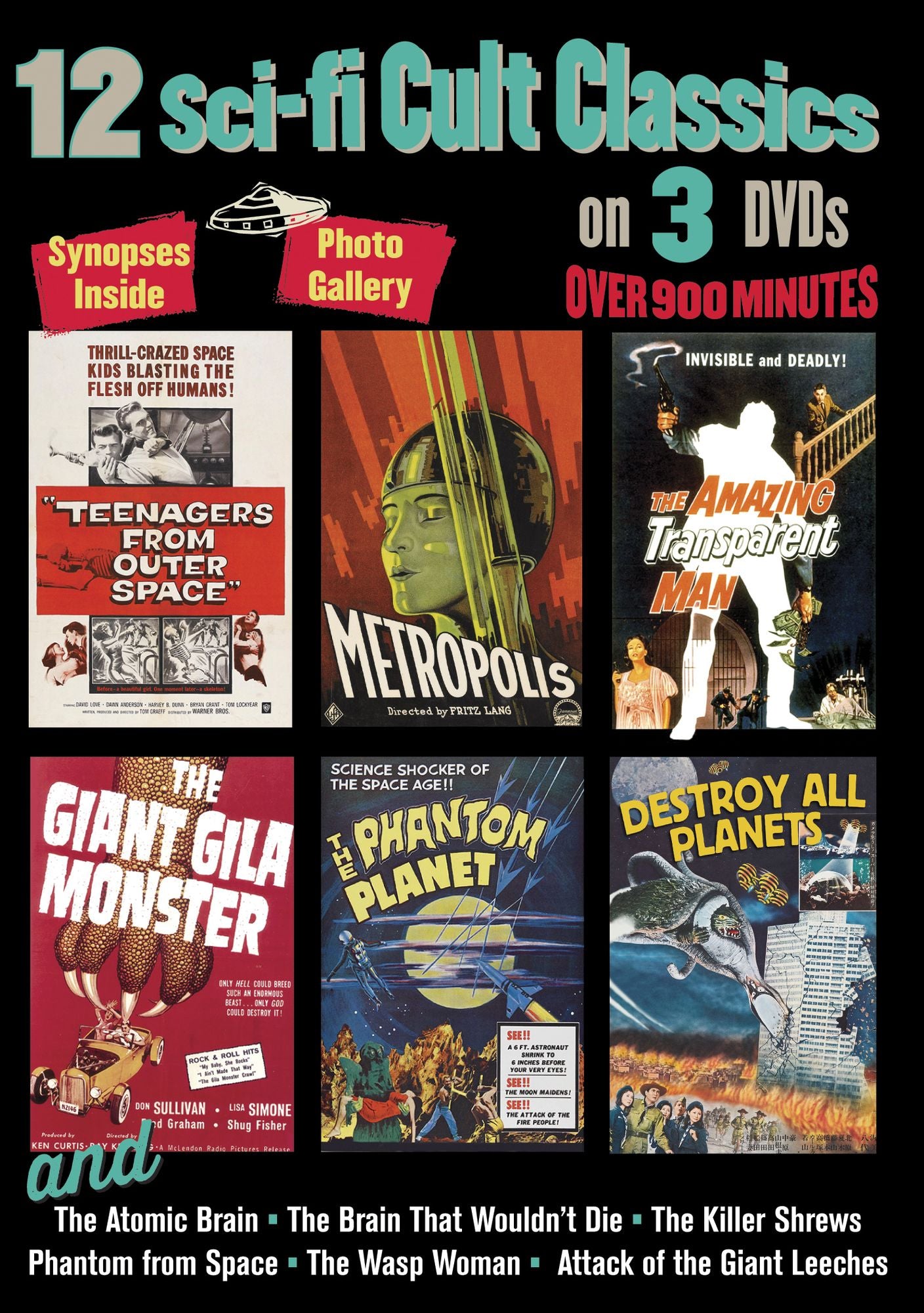 12 Sci-Fi Cult Classics [3 Discs]