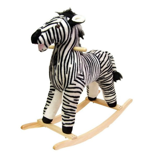 HAPPY TRAILST Zebra Plush Rocking Animal