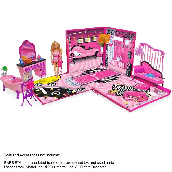 BarbieTM ZipBin(R) Dream House Toybox/Playmat w/3D Fashion Runway
