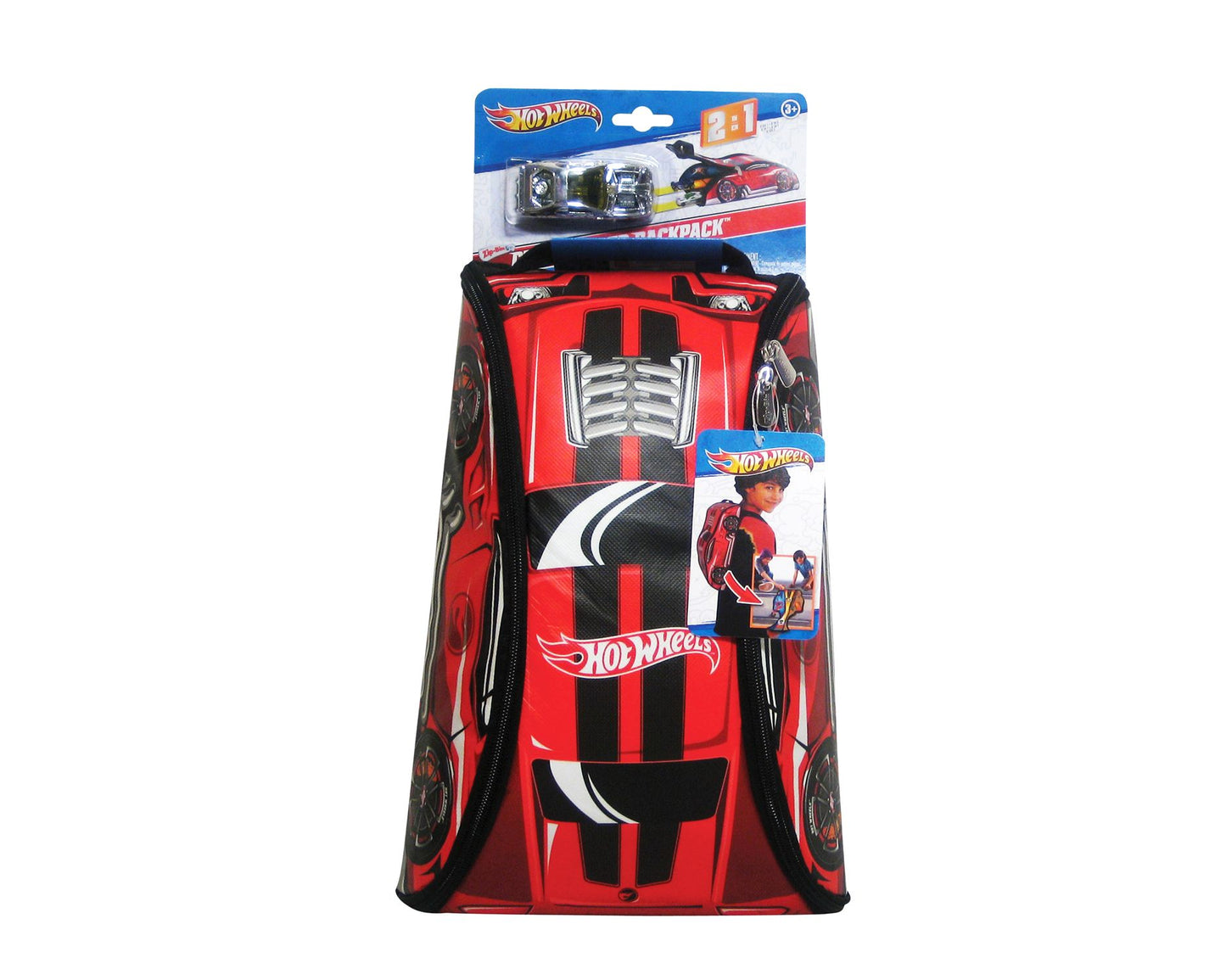 Neat-Oh!¿ Hot Wheels? ZipBin¿ 45 Car Crash Red Racer Backpack w/ Car