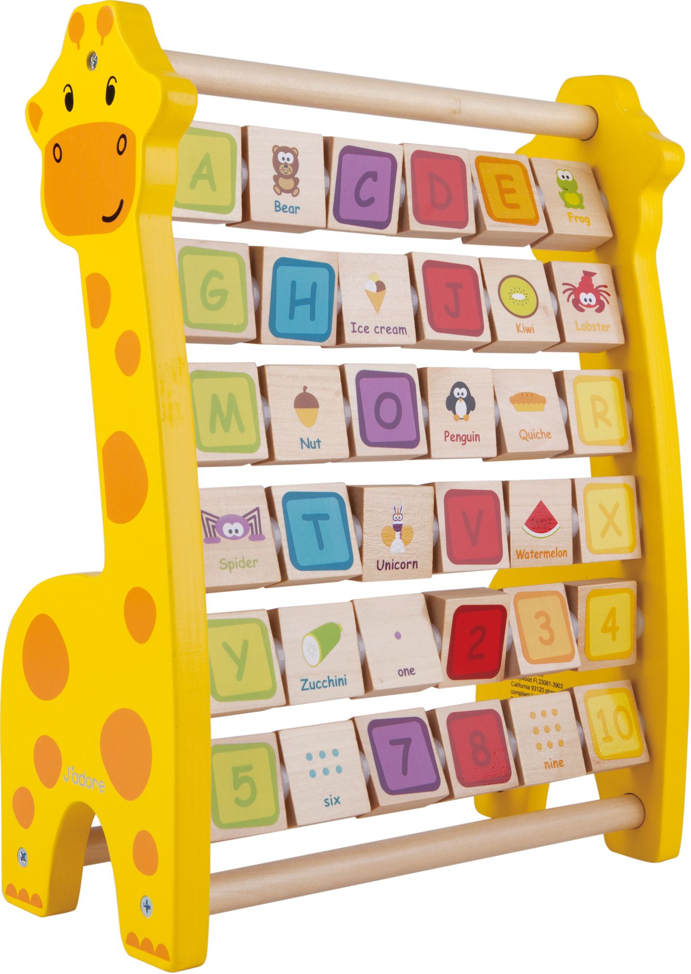 Stretchy Giraffe A to Z Abacus