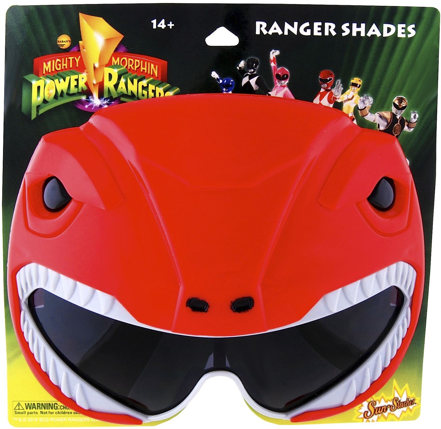 Officially Licensed Red Power Rangers Sun-Staches