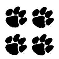 Innovative Adhesives BC4-Tiger Paw Black Fan-A-Peel Temporary Tattoo-Sticker