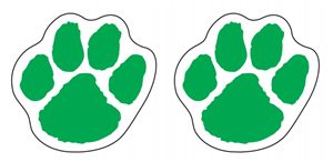 Innovative Adhesives BC4-Tiger Paw Dk Green Fan-A-Peel Temporary Tattoo-Sticker