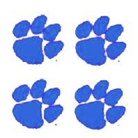 Innovative Adhesives BC8-Tiger Paw Dk Blue Fan-A-Peel Temporary Tattoo-Sticker