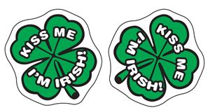 Innovative Adhesives BC-8 Kiss Me Shamrock Fan-A-Peel Temporary Tattoo-Sticker