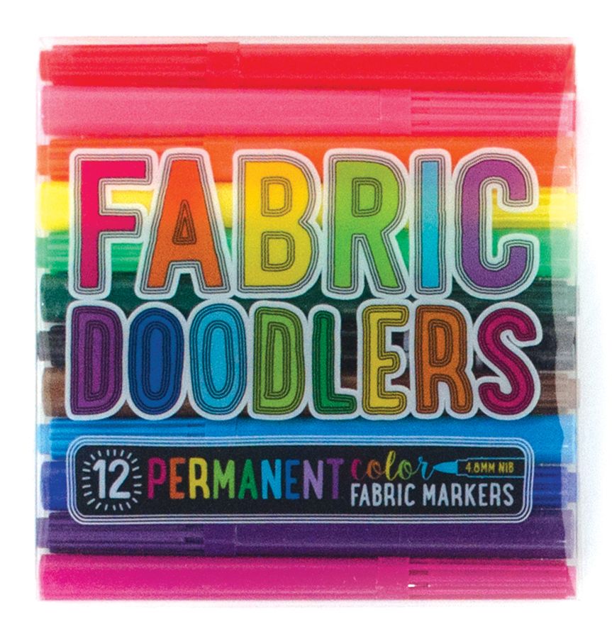 Set of 12 Fabric Doodlers Permanent Fabric Markers