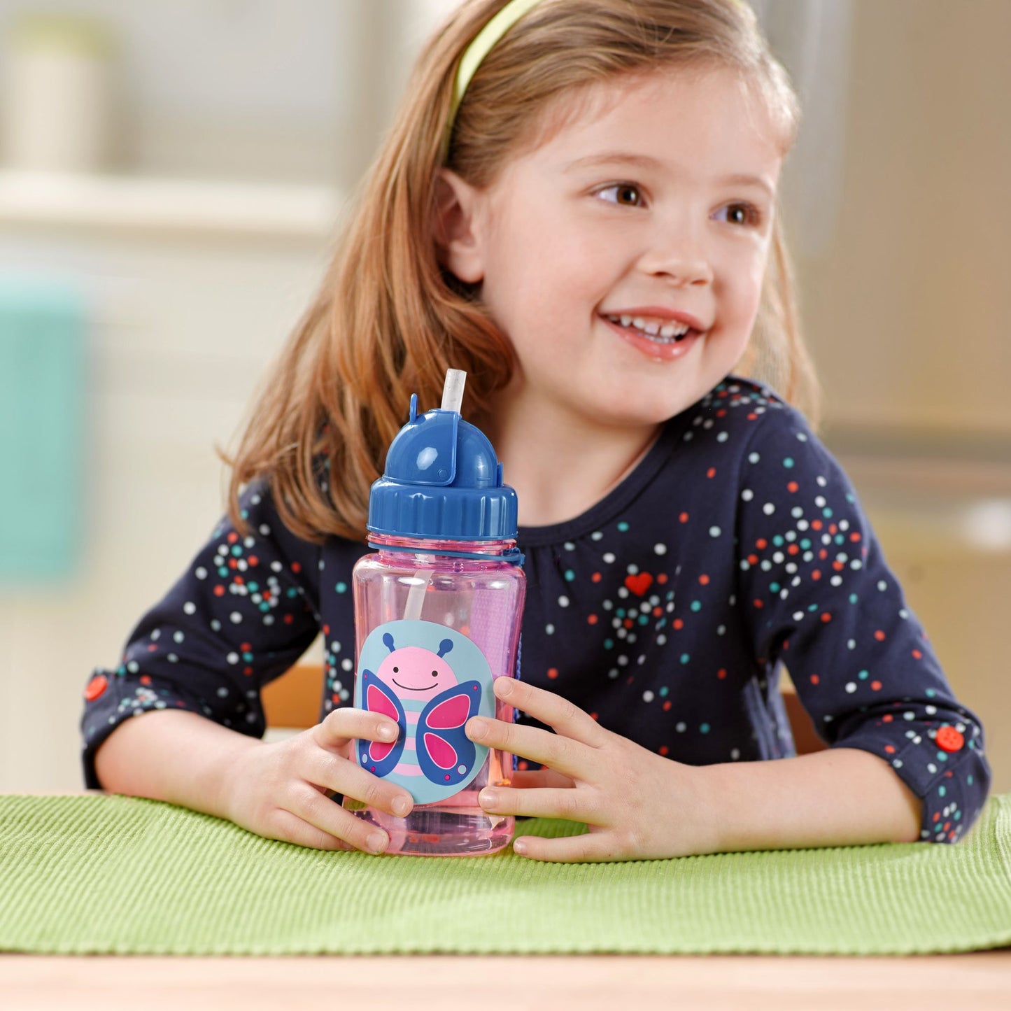 Zoo Straw Bottle - Butterfly