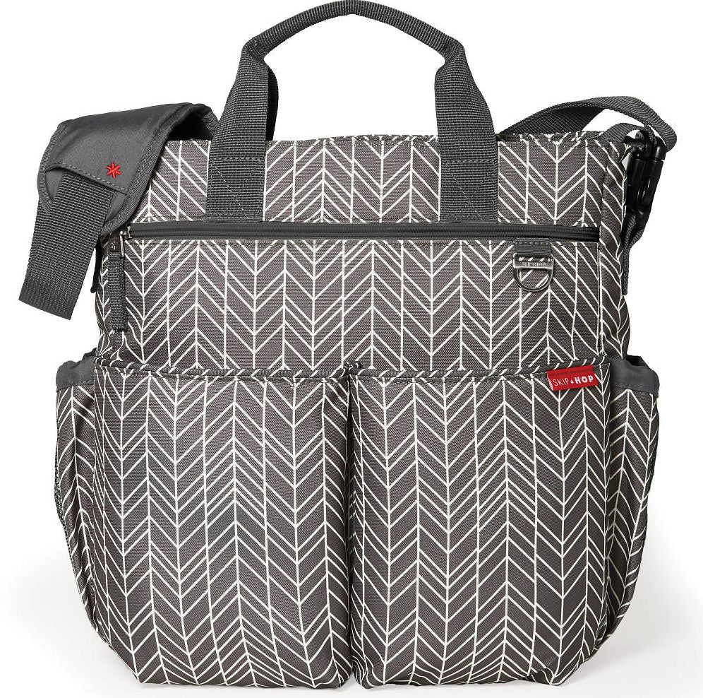 Duo Signature Diaper Bag - Grey Feather